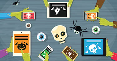 halloween images displayed on a variety of mobile devices